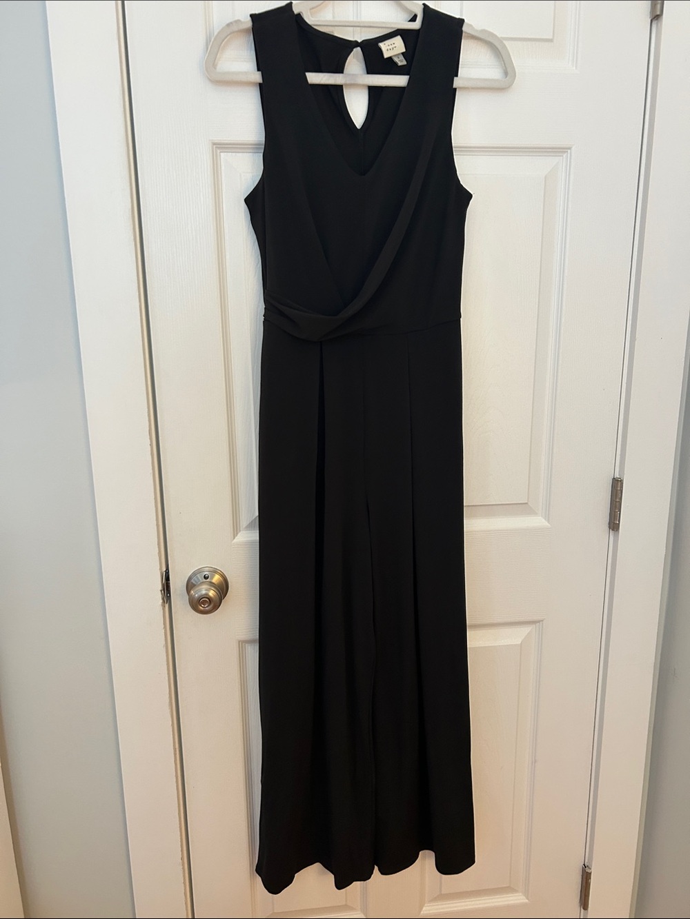 a new day Black Sleeveless V-Neck Draped Jumpsuit